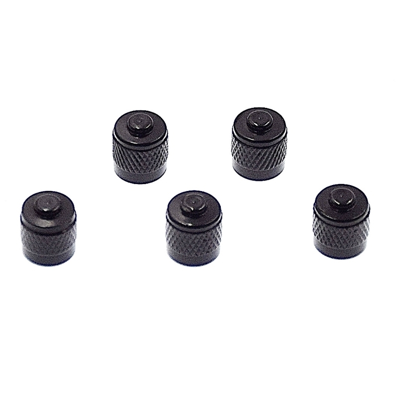 Maxxus Bouchon Aluminium Noir Pour Valve Schrader - Par 5