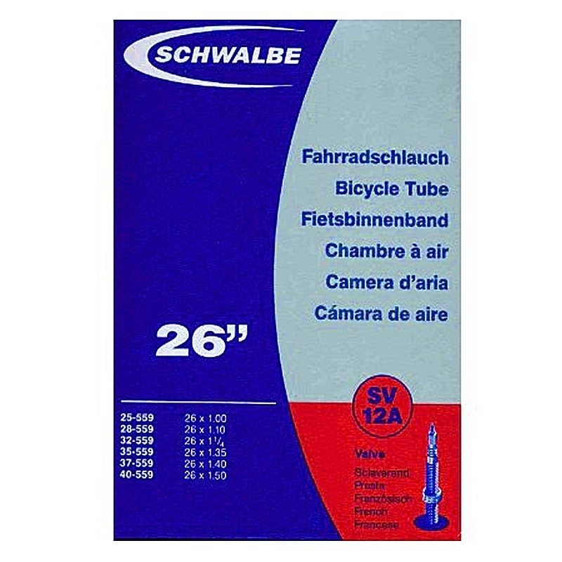Chambre à Air Valve Presta Pour Vélo 26 X 1.00 - 1.50 Schwalbe – Image 3