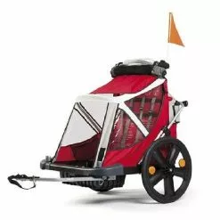 Remorque Vélo Bellelli B-Taxi 2 Enfants Rouge/Blanc