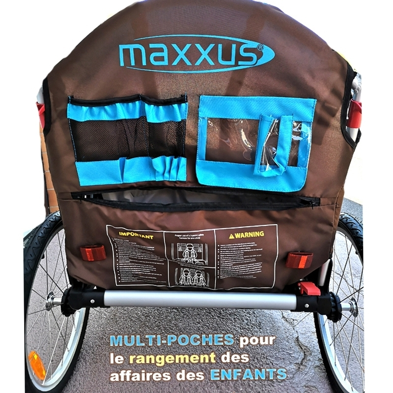 Remorque Vélo Pliable Pour 2 Enfants Maxxus – Image 4