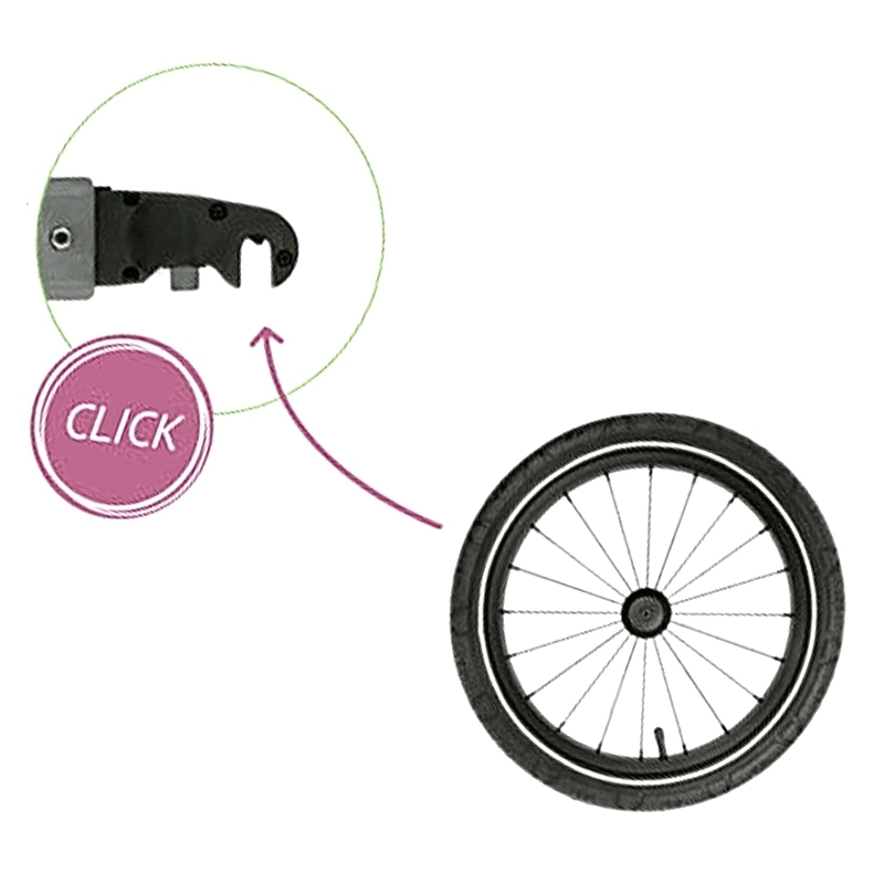 Roue 16 Pouces Pour Kit Jogging Remorque Vélo Croozer – Image 2